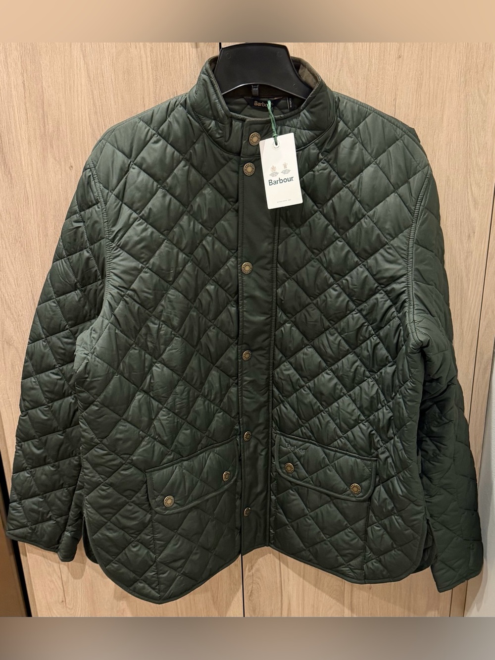 Barbour Men’s Lowerdale Quilted Jacket. NWTS. Sage. XXL.